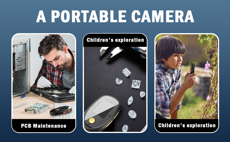 Handheld Portable Digital Microscope HD 2 megapixels Magnifying Glass 2.0 Inch Screen 500X Magnification For Reading, Plant Observation Coin Jewelry Identification Etc.