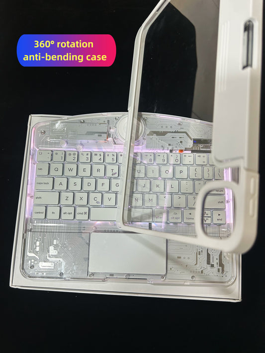 New Ipad Keyboard Tablet Case Suitable For iPad Pro 13inch 2024 / Air6 / iPad Pro 11/ iPad 7/8/9 All In One Trackpad Magic Keyboard 360° Rotation Tablet Cover