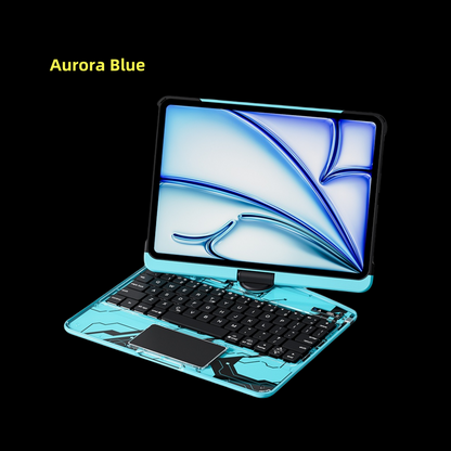 iPad Keyboard Tablet Case Suitable For iPad Pro 13inch 2024 / Air6 / iPad Pro 11/ iPad 7/8/9、ipad Air 13-Inch 2025 All In One Trackpad Magic Keyboard 360° Rotation Tablet Cover