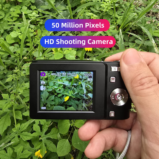 HD 50MP Digital Camera 1080P Student Pocket Camera Support AF Autofocus 16X Zoom 2.4 Inch Retro Portable Compact Small Video Cam.[Free 32GB memory card]