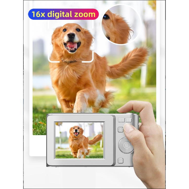 HD 50MP Digital Camera 1080P Student Pocket Camera Support AF Autofocus 16X Zoom 2.4 Inch Retro Portable Compact Small Video Cam.[Free 32GB memory card]