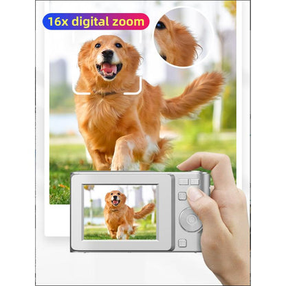 HD 50MP Digital Camera 1080P Student Pocket Camera Support AF Autofocus 16X Zoom 2.4 Inch Retro Portable Compact Small Video Cam.[Free 32GB memory card]