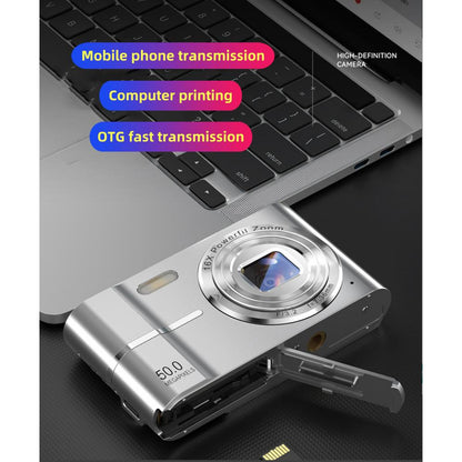 HD 50MP Digital Camera 1080P Student Pocket Camera Support AF Autofocus 16X Zoom 2.4 Inch Retro Portable Compact Small Video Cam.[Free 32GB memory card]