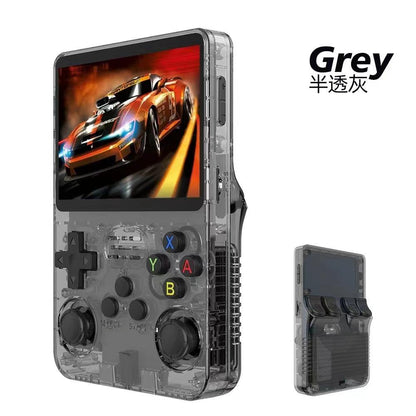 R36S retro handheld game console 3.5 inch HD IPS screen portable pocket video player 64GB games .(Give away a game console bag)
