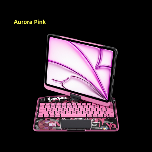 iPad Keyboard Tablet Case Suitable For iPad Pro 13inch 2024 / Air6 / iPad Pro 11/ iPad 7/8/9、ipad Air 13-Inch 2025 All In One Trackpad Magic Keyboard 360° Rotation Tablet Cover